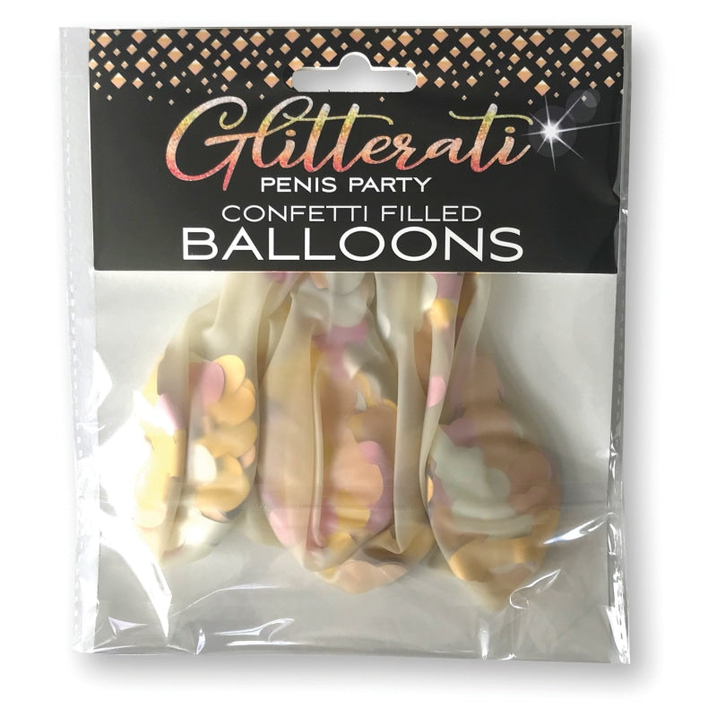 Glitterati Penis Party Confetti Balloon - Party Supplies