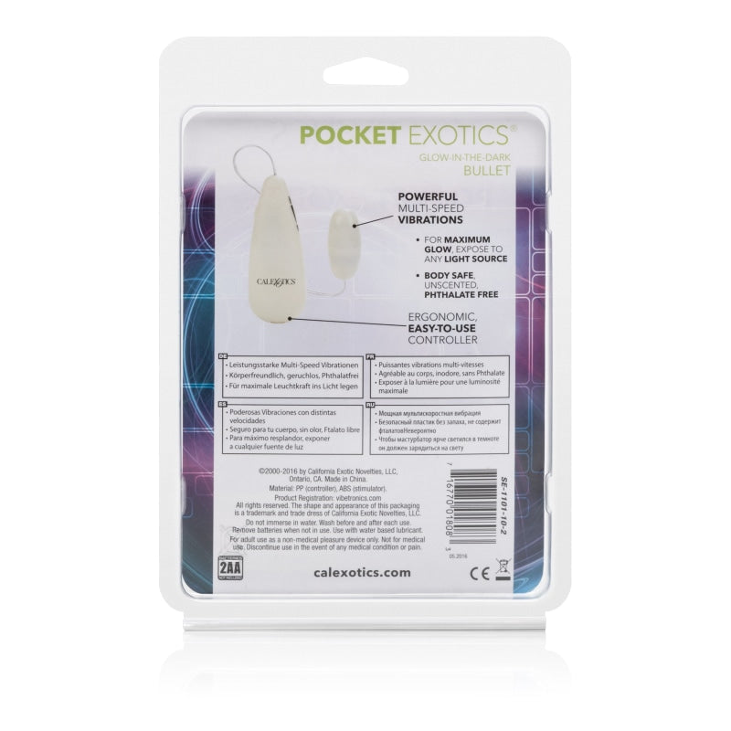 Glow-in-the-Dark Pocket Exotics Vibrating Glowing Bullet