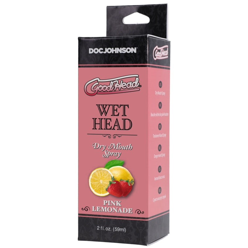 Goodhead - Wet Head - Dry Mouth Spray - Pink Lemonade - 2 Fl. Oz. (59ml) - Lubricants Creams & Glides