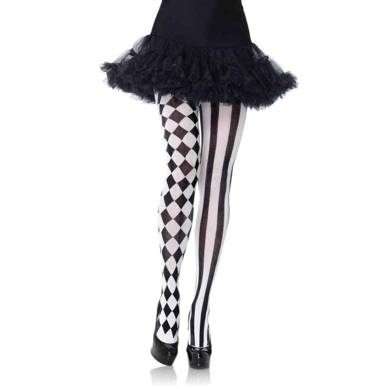 Harlequin Pantyhose - Black/white LA-7720