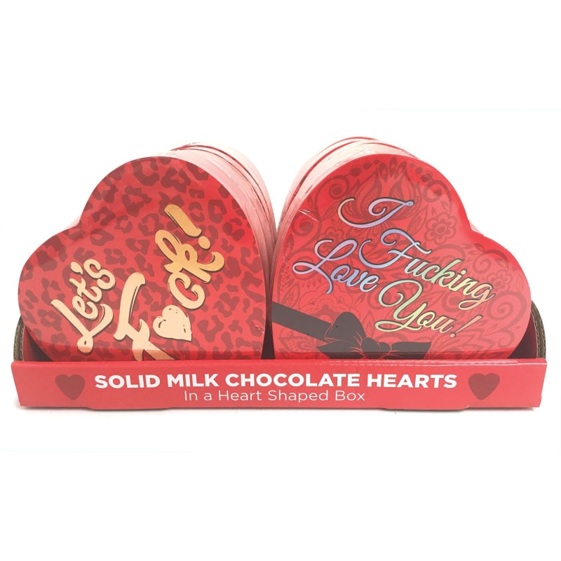 Heart Boxed Chocolates - 12 Box Display - Adult Candy