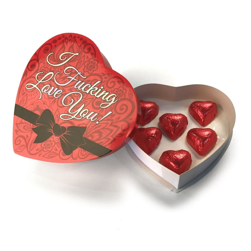 Heart Boxed Chocolates - 12 Box Display - Adult Candy