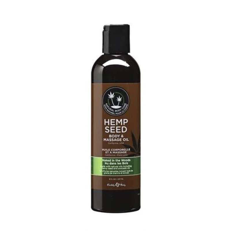Hemp Seed Massage Oil - 8 Fl. Oz. - Naked in the Woods - MyPleasure