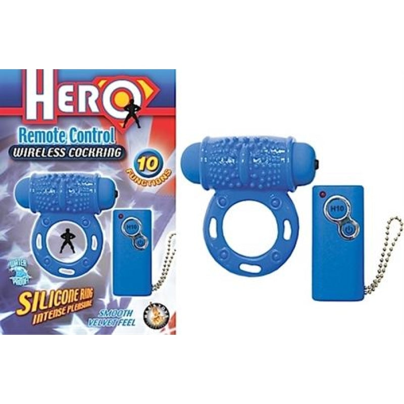 Hero Remote Control Wireless Cockring - Blue NW2315-1