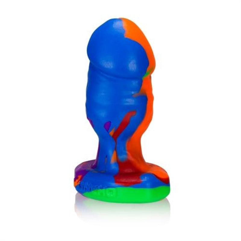 Honcho-1 Small Stumpy Dick Shape Buttplug - Rainbow