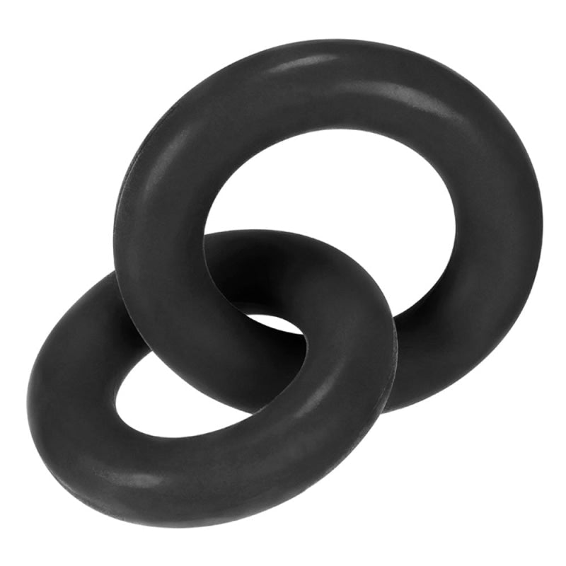 Hunkyjunk Duo Linked Cock Ball Rings - Tar