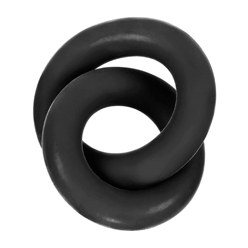 Hunkyjunk Duo Linked Cock Ball Rings - Tar