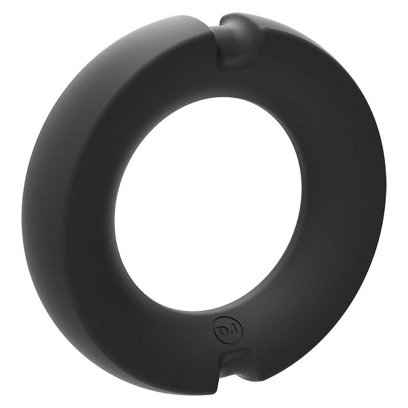 Hybrid Silicone Covered Metal Cock Ring - 45mm - Cock Rings