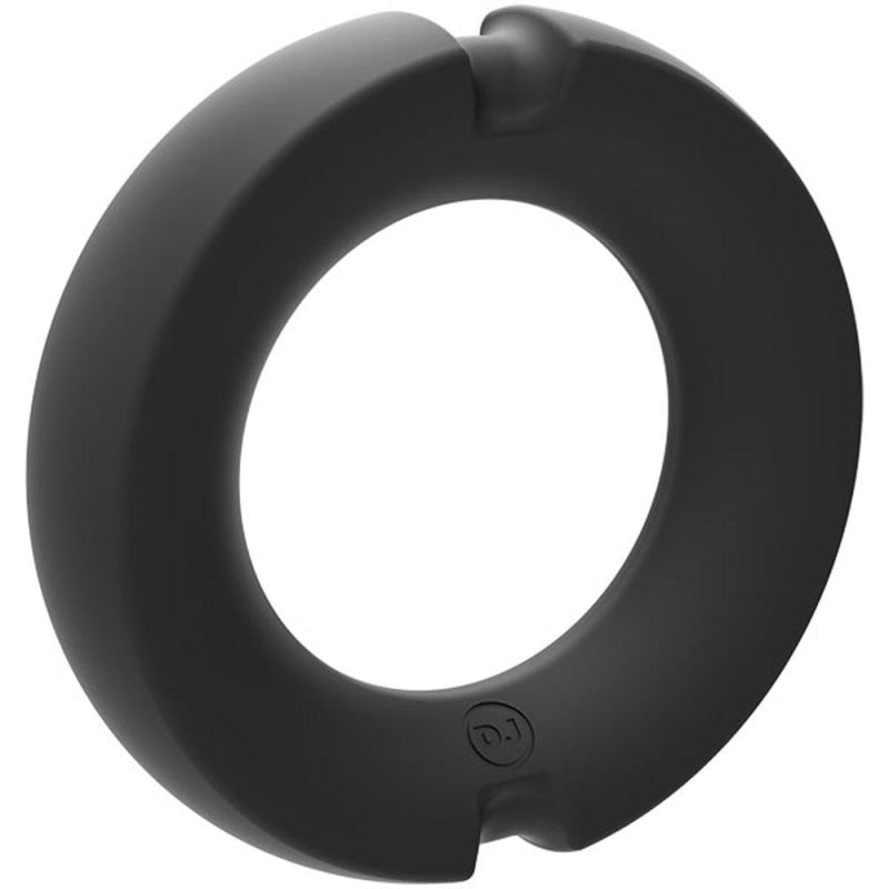 Hybrid Silicone Covered Metal Cock Ring - 50mm - Cock Rings
