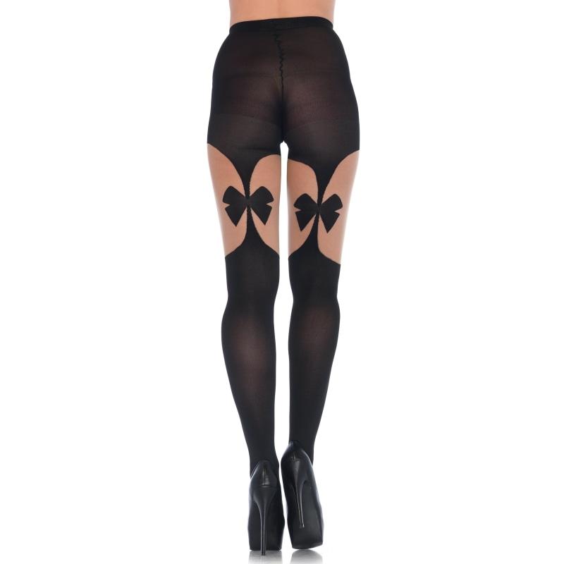 Illusion Bow Garterbelt Tights - One Size LA-7732