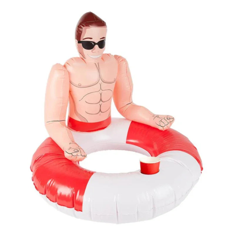 Inflatabale Lifeguard Hunk Swim Ring - MyPleasure