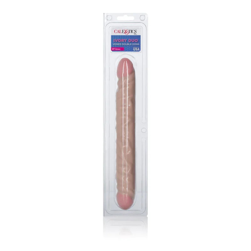 Ivory Duo 12 Inches Veined Double Dong - MyPleasure