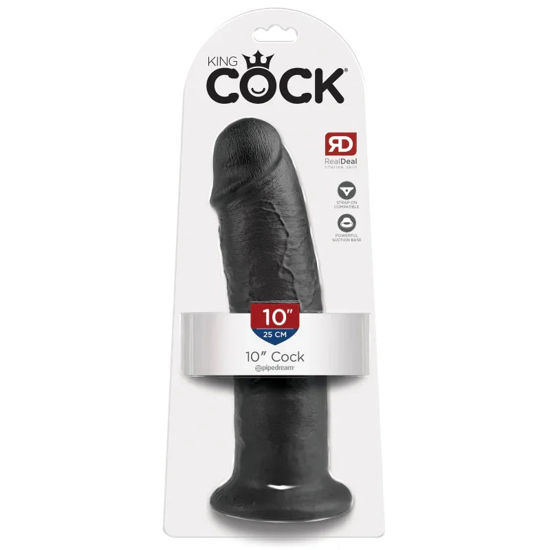 King Cock 10-Inch Cock - Black - MyPleasure