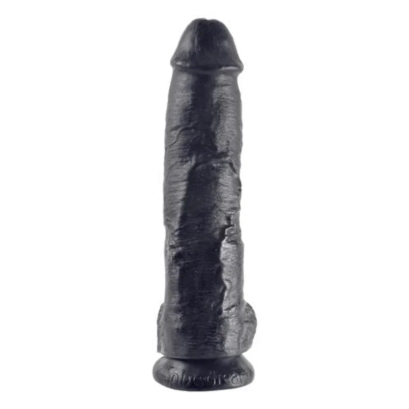 King Cock 10-Inch Cock With Balls - Black - MyPleasure