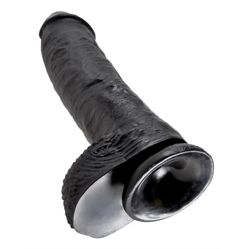 King Cock 10-Inch Cock With Balls - Black