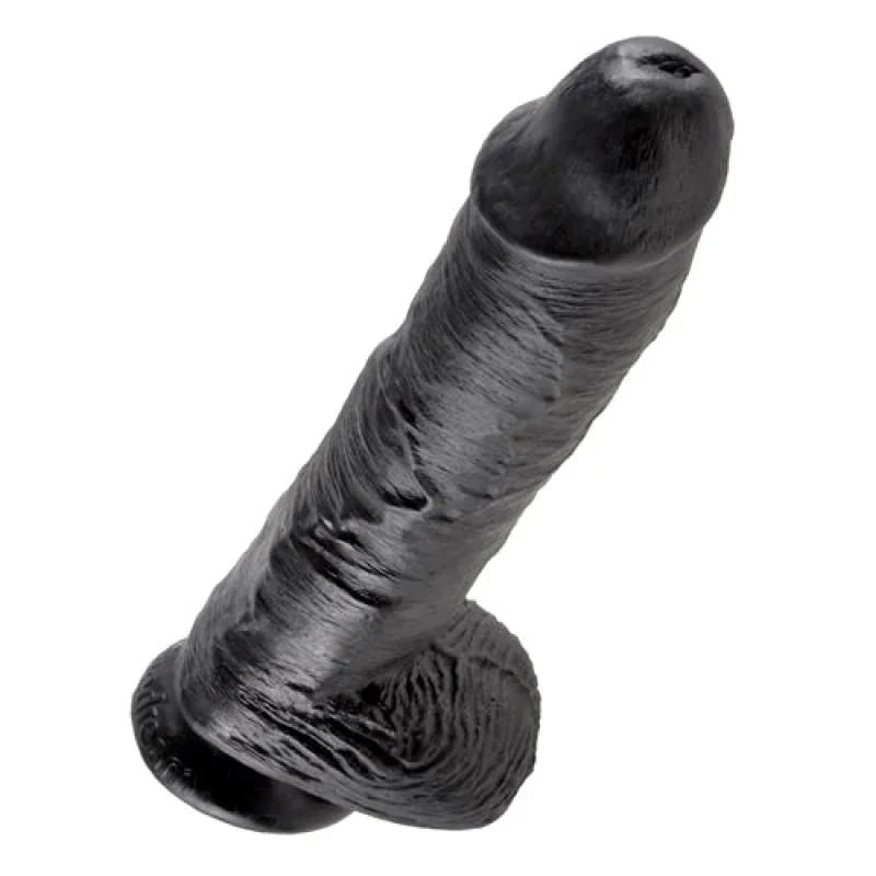 King Cock 10-Inch Cock With Balls - Black - MyPleasure