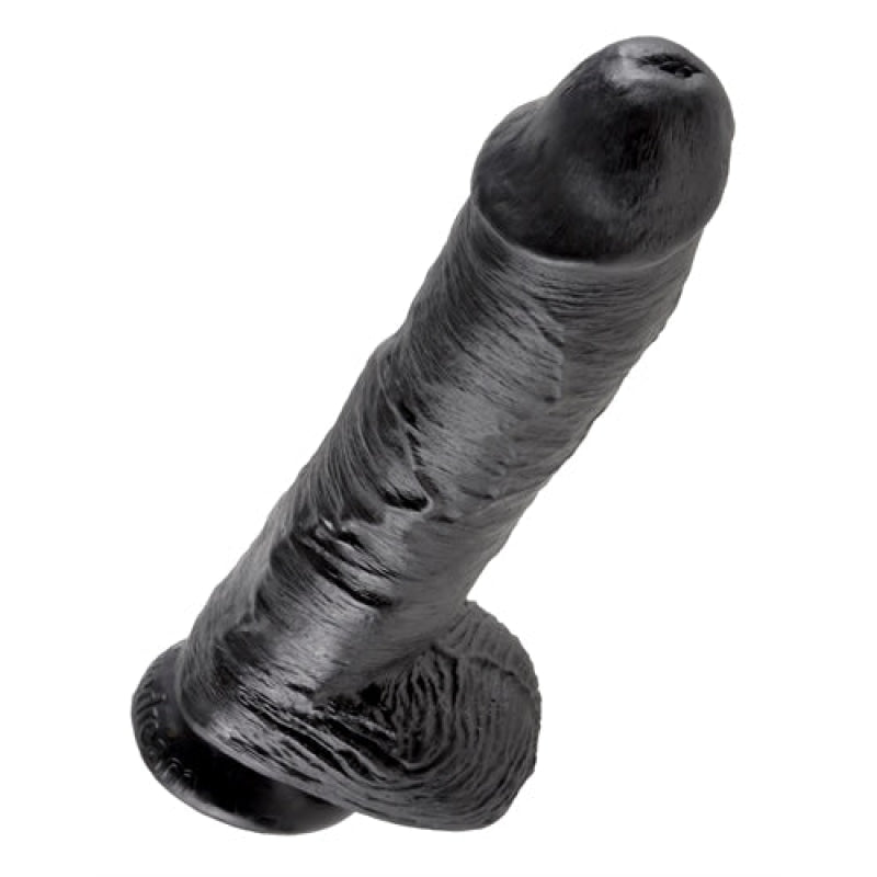 King Cock 10-Inch Cock With Balls - Black