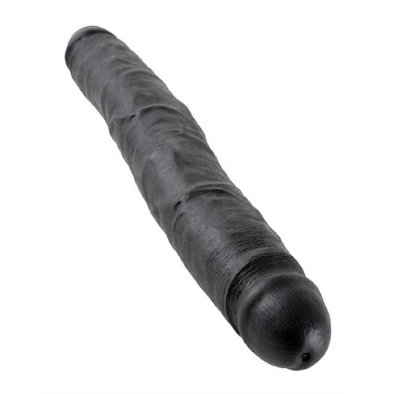 King Cock 12 Inch Slim Double Dildo - Black