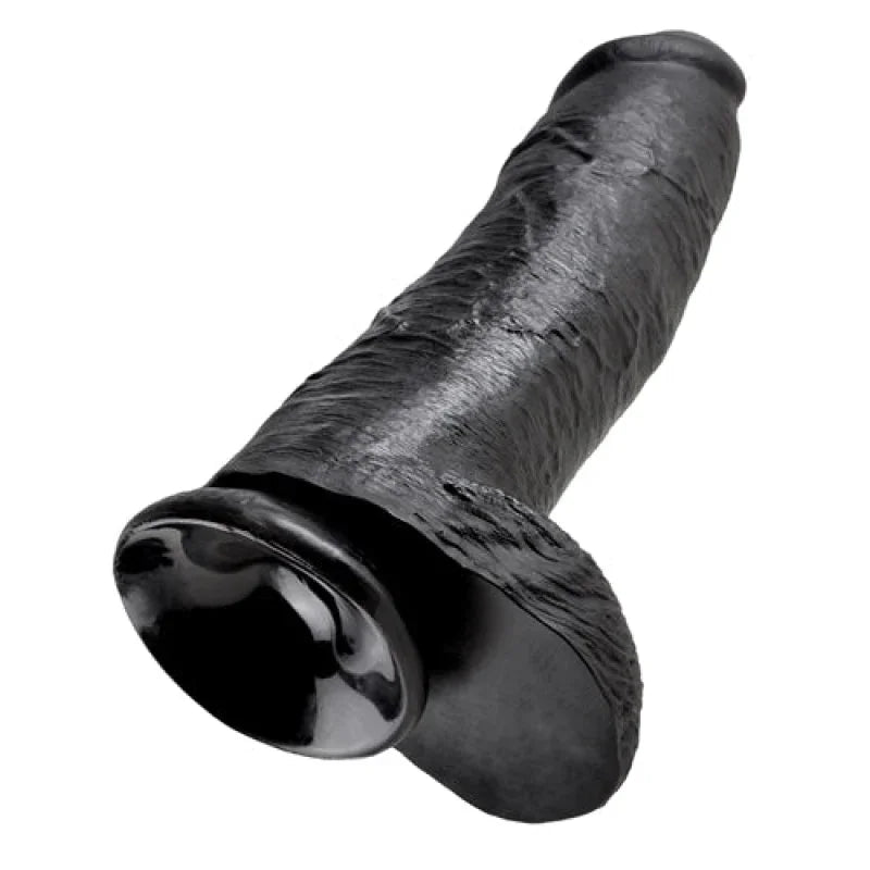 King Cock 12 Inch Cock With Balls - Black - MyPleasure