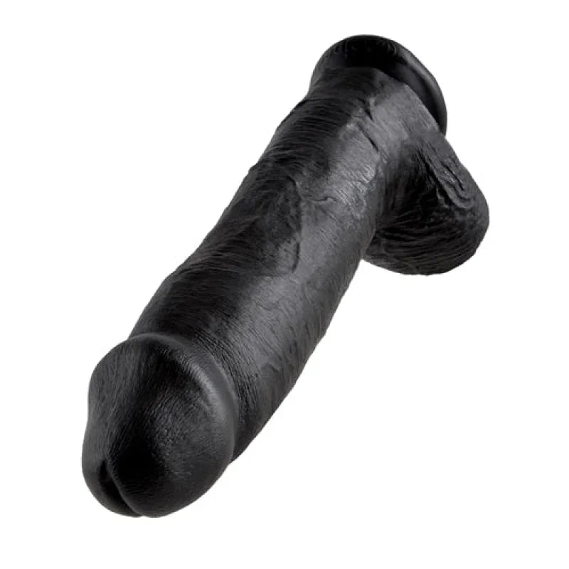 King Cock 12 Inch Cock With Balls - Black - MyPleasure
