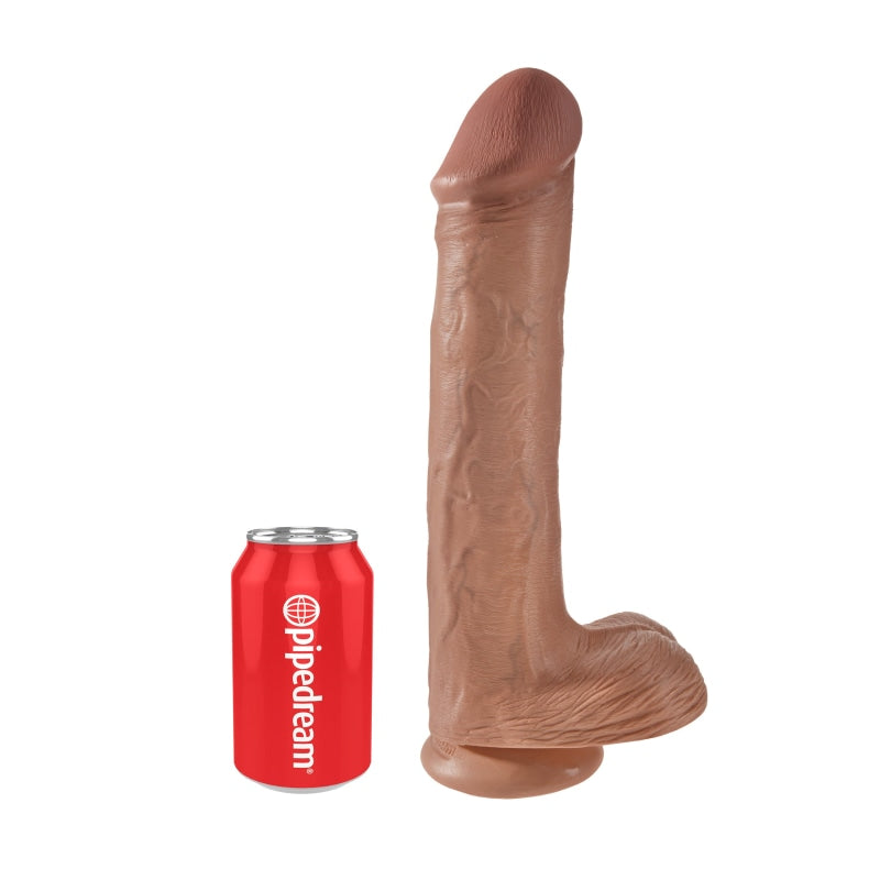 King Cock 13" Cock With Balls - Tan