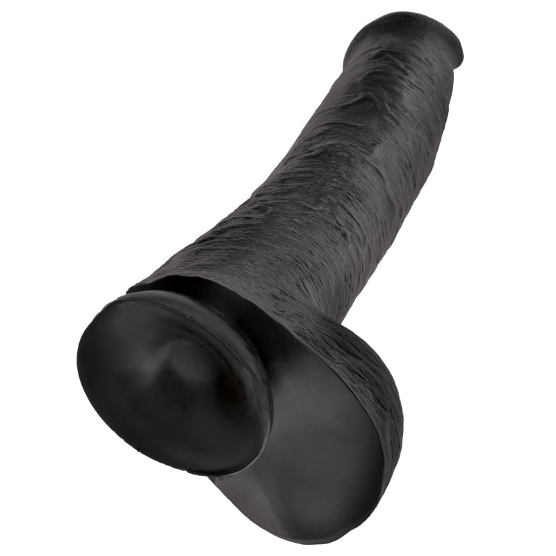 King Cock 15" Cock With Balls - Black