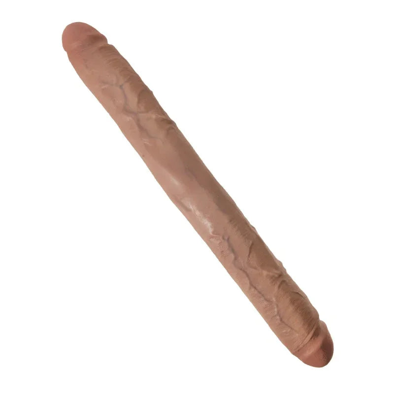 King Cock 16" Thick Double Dildo - Tan - MyPleasure