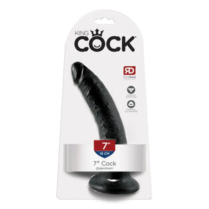 King Cock 7-Inch Cock - Black - MyPleasure