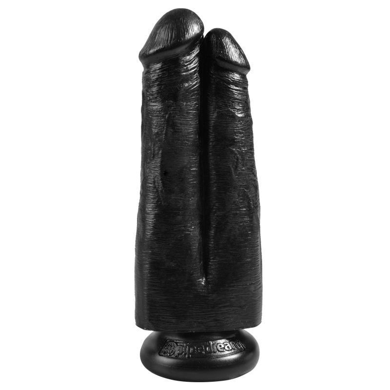 King Cock 7 Two Cocks One Hole - Black PD5550-23