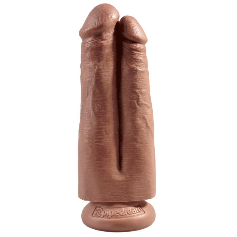 King Cock 7 Two Cocks One Hole - Tan PD5550-22