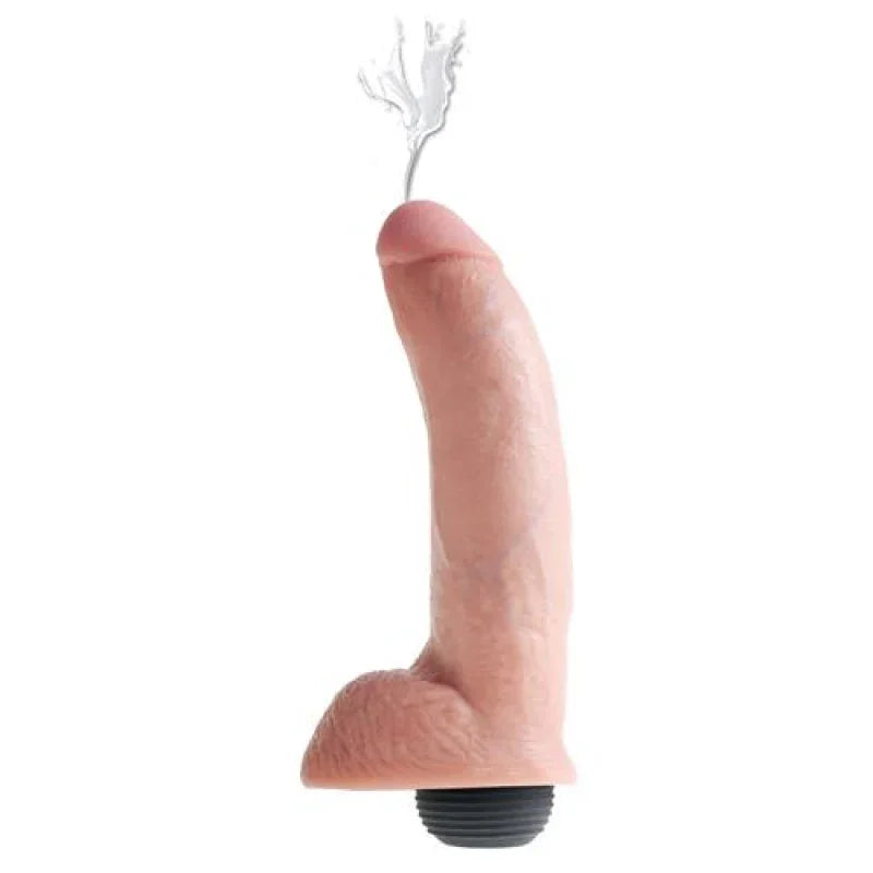 King Cock 9 Inch Squirting Cock With Balls - Flesh - MyPleasure
