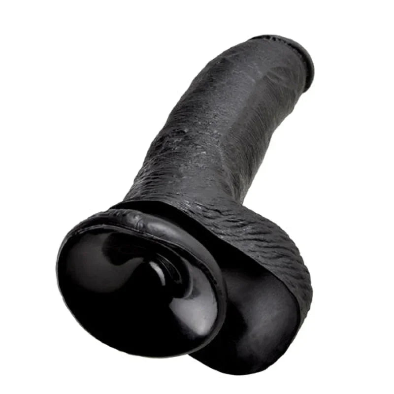 King Cock 9-Inch Cock With Balls - Black - MyPleasure