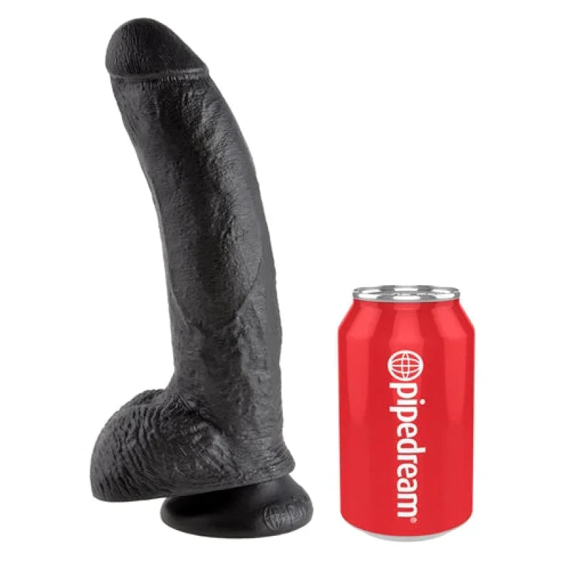 King Cock 9-Inch Cock With Balls - Black - MyPleasure