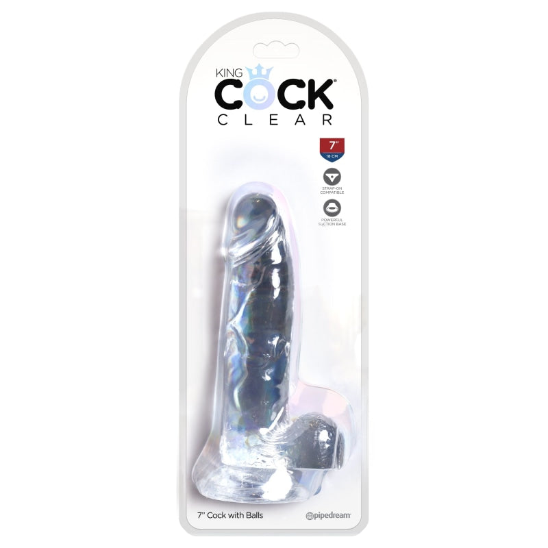 King Cock Clear 7" Cock With Balls