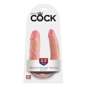 King Cock Double Trouble - Medium - Flesh - MyPleasure