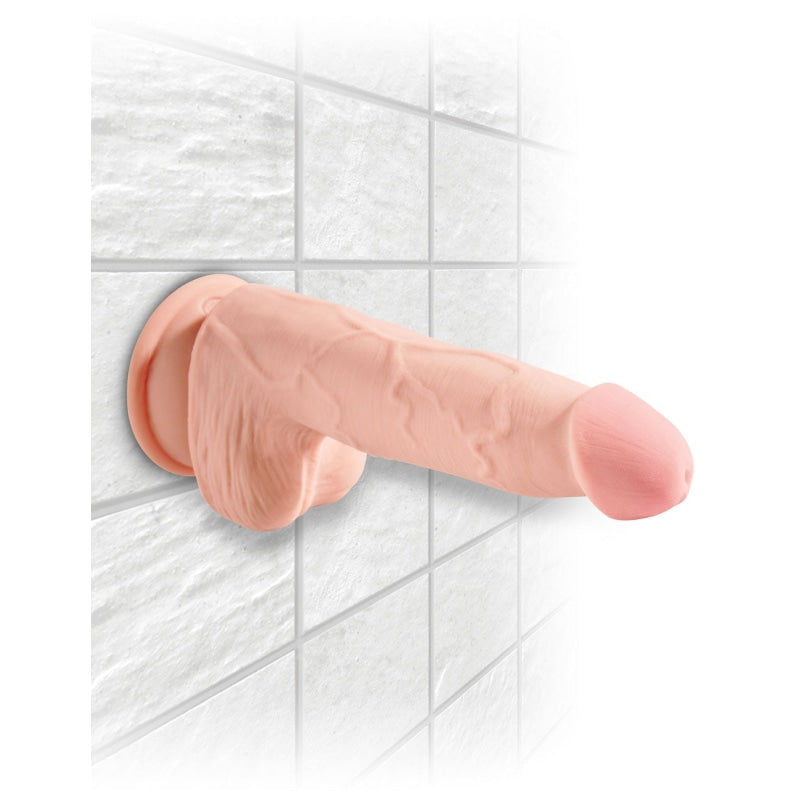 King Cock Plus Triple Density 5" Cock With Balls - Flesh