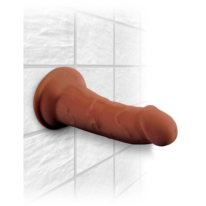 King Cock Plus Triple Density 6 Inch Cock - Brown - Dildos & Dongs