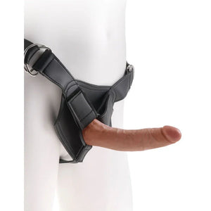 King Cock Strap-on Harness With 7" Cock - Tan - MyPleasure