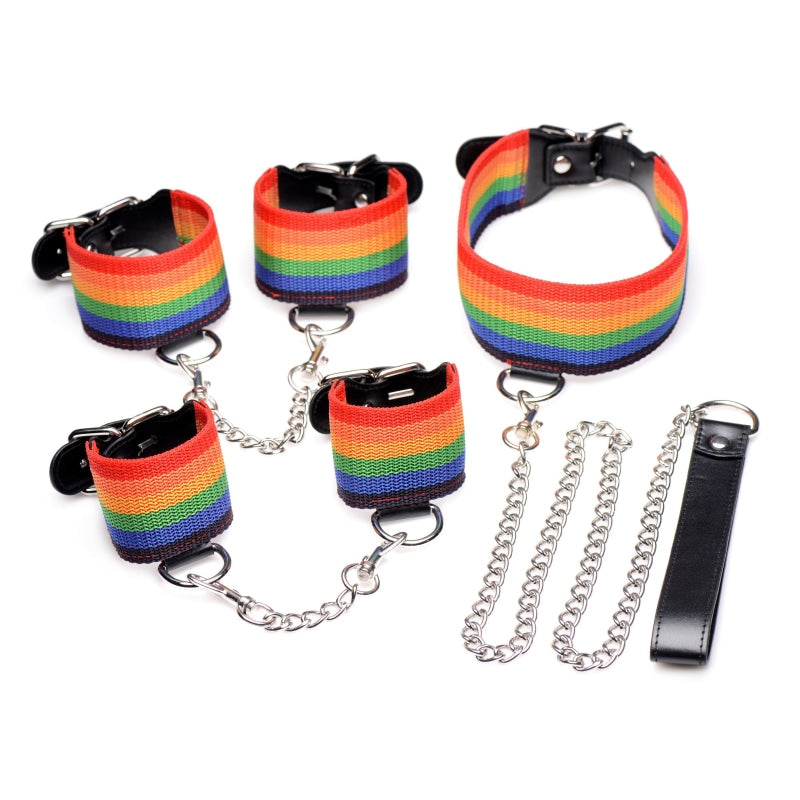 Kinky Pride Rainbow Bondage Set - Bondage & Fetish Toys
