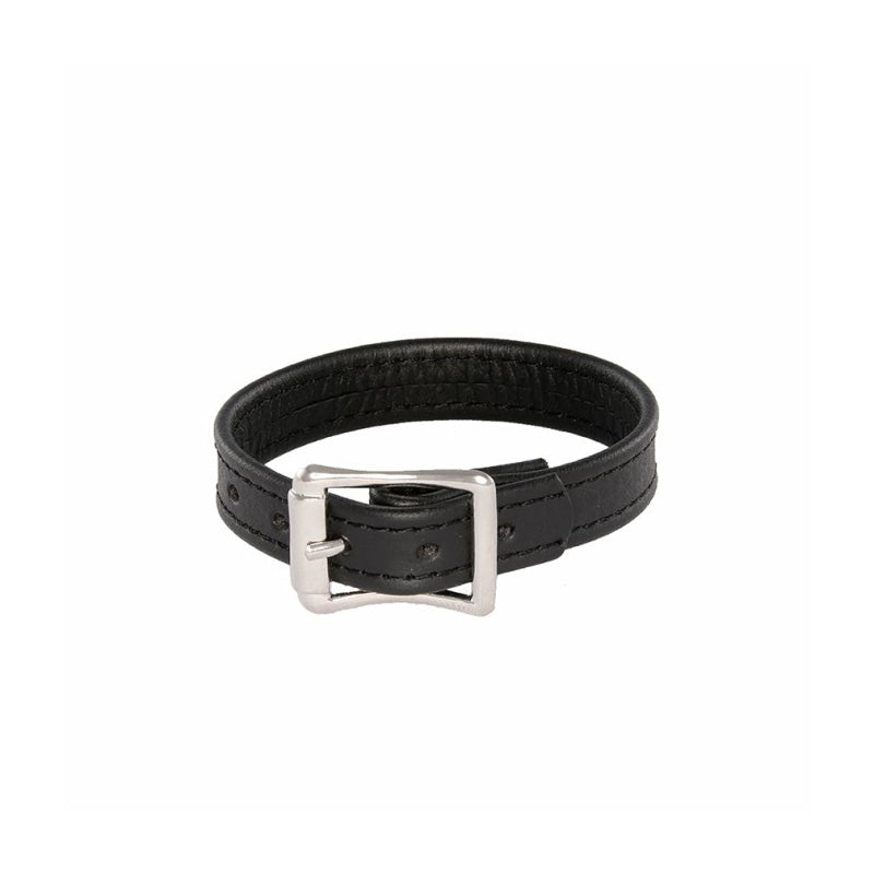 Leather Stretcher Plain Cock Ring With Buckle SI-95069