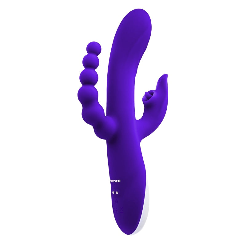 Lick Me - Triple Stim Vibe - Purple - Vibrators