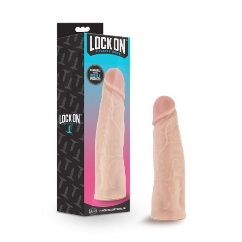 Lock on - 7 Inch Realistic Lock on Dildo - Vanilla