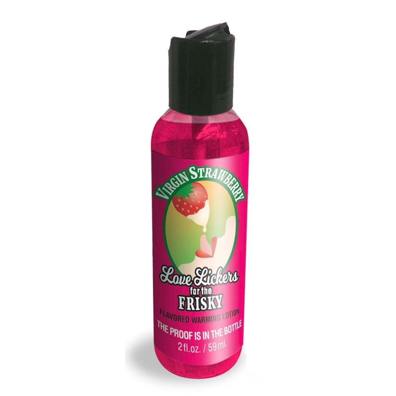 Love Lickers Massage Oil - Virgin Strawberry - 1.76 Fl. Oz. - Edible