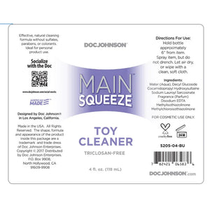 Main Squeeze - Toy Cleaner - 4 Fl. Oz.. - MyPleasure