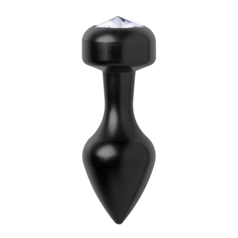 Master Series Spade Petite Jewel Aluminum Anal  Plug - Crystal