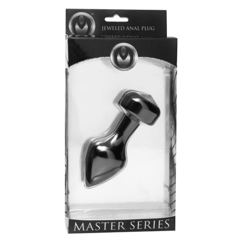 Master Series Spade Petite Jewel Aluminum Anal  Plug - Crystal