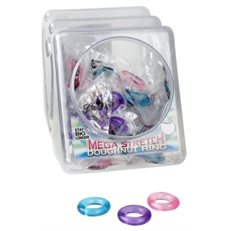 Mega Stretch Pleasure Rings Donut 72pc Bowl PD2244-99D