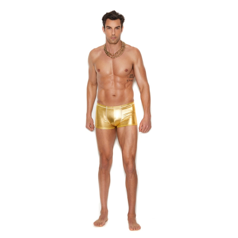 Men's Gold Lame Boxer Brief - Large/xlarge - Gold