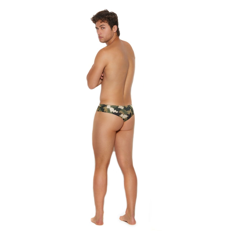 Men's Thong Back Brief - Small / Medium - Camouflage