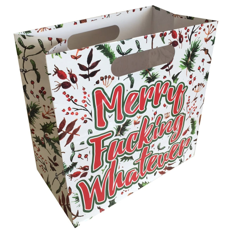 Merry Fucking Whatever - Gift Bag With Die Cut Handles - Holiday Items